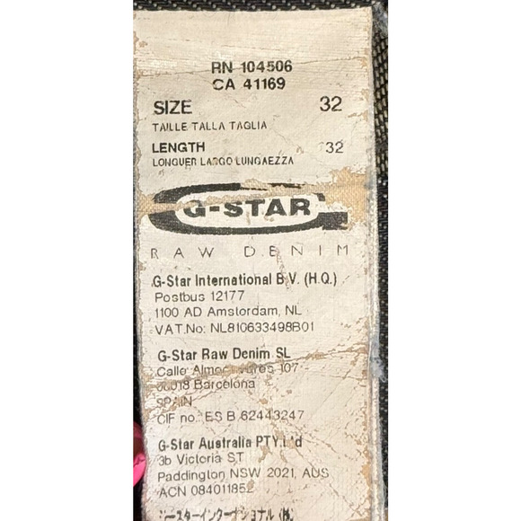 G-STAR RAW Jeans Coder Pant Dual Embro Black Straight Jeans Men Size 32x32 - Picture 3 of 12